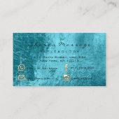 Massage Therapie Reflexologie Therapie Gold Ocean Visitenkarte (Rückseite)