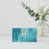 Massage Therapie Reflexologie Therapie Gold Ocean Visitenkarte (Stehend Vorderseite)