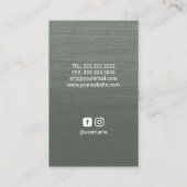 Massage Therapie Reiki Energie Heilung Hände Grün Visitenkarte (Rückseite)