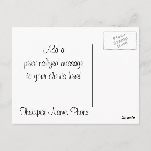 Massage Therapie Vielen Dank Postcard Postkarte (Rückseite)