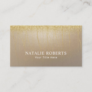 Massage-Therapie Vintage Gold Glitter Vene Spa Visitenkarte