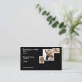 Massage-Therapie-Visitenkarte, schwarzer Visitenkarte (Stehend Vorderseite)