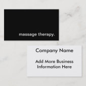 Massage-Therapie-Visitenkarte Visitenkarte (Vorne/Hinten)