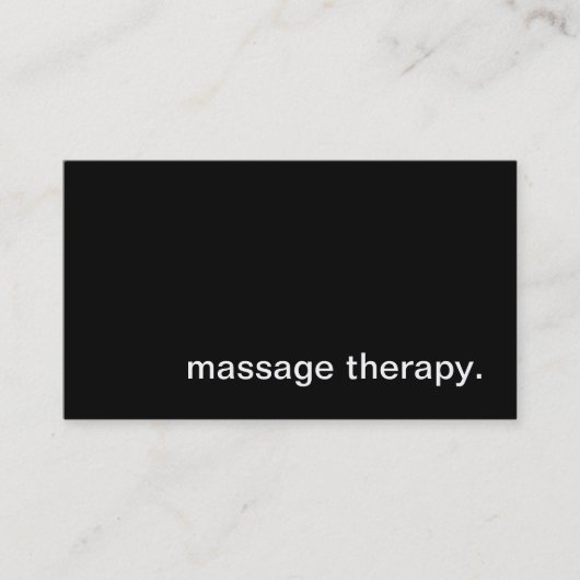 Massage-Therapie-Visitenkarte Visitenkarte (Vorderseite)