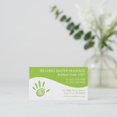 Massage-Therapie-Visitenkarten Visitenkarte (Stehend Vorderseite)