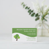 Massage-Therapie-Visitenkarten Visitenkarte (Stehend Vorderseite)