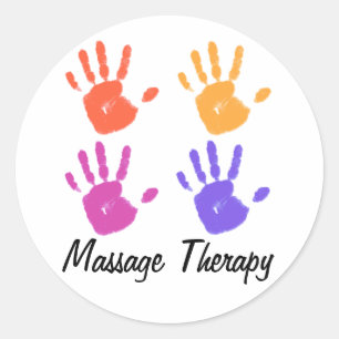 Massage-Therapieaufkleber Runder Aufkleber