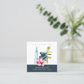 MASSAGE-THERAPIEBESCHEINIGUNG FÜR ORCHID STONE WEL QUADRATISCHE VISITENKARTE (Stehend Vorderseite)