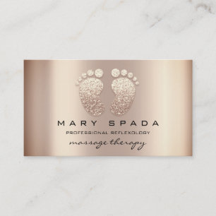 Massage-Therapiereflexology-Füße Instagra Rose Visitenkarte