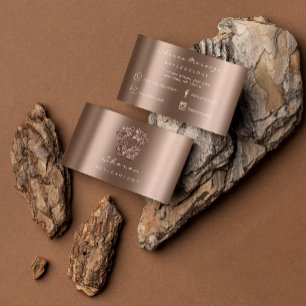 Massage-Therapiereflexology-Rosen-GoldGlitzer-Fü Visitenkarte