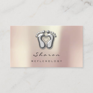 Massage-Therapiereflexology-silbernes Visitenkarte