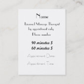 Massage Therapis… Terminkarte (Rückseite)