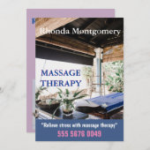 Massage Therapist Business Advertising Flyer Einladung (Vorne/Hinten)