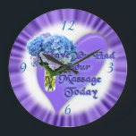 Massage therapist clock-customize große wanduhr<br><div class="desc">Customized this beautiful clock by changing the numbers color,  change the picture,  and personalize if you wish. To see more beautiful unique clocks,  go to my MakaraPhotos home page and search for my clocks that are scatter throughout my store in various categories {such as roses,  flowers,  and more}</div>