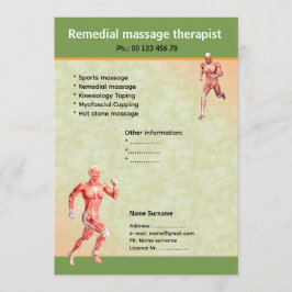 massage therapist  flyer template  einladung