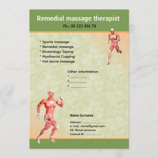 massage therapist  flyer template  einladung