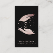 Massage Therapist Healing Hands Rose Gold Glitzer Visitenkarte (Vorderseite)