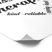 Massage Therapist Heart Word Cloud Poster (Ecke)