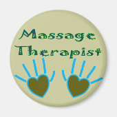 Massage Therapist Herz Handgeschenke Magnet (Vorne)