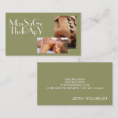 Massage Therapist Klinik Wellness Gesundheit Visitenkarte (Vorne/Hinten)