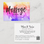 *~* Massage Therapist Logo Massage Therapie QR-Cod Visitenkarte (Vorne/Hinten)