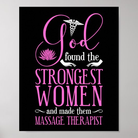 Massage Therapist Massage Therapie Gott gefunden d Poster (Vorne)