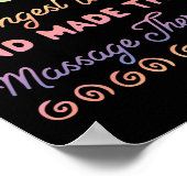 Massage Therapist Massage Therapie Gott gefunden d Poster (Ecke)