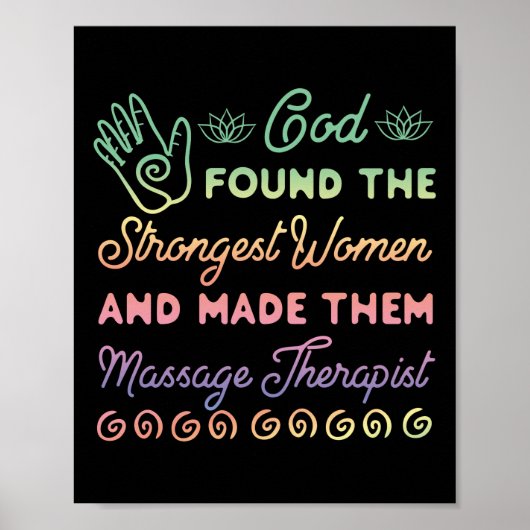 Massage Therapist Massage Therapie Gott gefunden d Poster (Vorne)