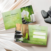Massage Therapist Meditation Salon Ernennung Terminkarte