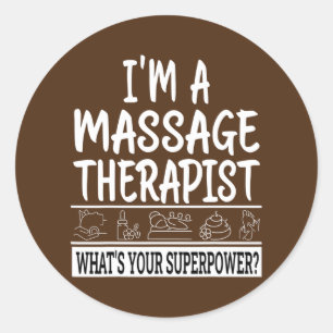 Massage Therapist Relaxation Professional Runder Aufkleber