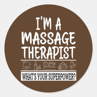 Massage Therapist Relaxation Professional Runder Aufkleber