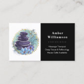 Massage Therapist Salon Spa Stylist Zen Stones Visitenkarte (Vorderseite)