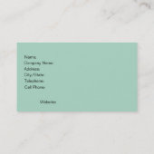 Massage Therapist Spa Business Card template Visitenkarte (Rückseite)