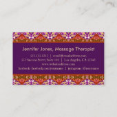 Massage Therapist Tree of Life Business Card Visitenkarte (Rückseite)