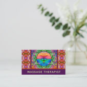 Massage Therapist Tree of Life Business Card Visitenkarte (Stehend Vorderseite)