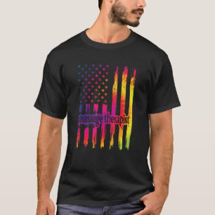Massage Therapist US Flag Massage Therapie T-Shirt