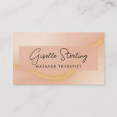 Massage Therapist Watercolor QR Code Visitenkarte (Vorderseite)