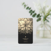 Massage Therapist Wellness-Center Elegante Schwarz Visitenkarte (Stehend Vorderseite)