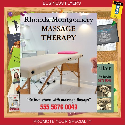 Massage Therapy Business Advertising Flyer