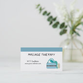 Massage Therapy Business Card Visitenkarte (Stehend Vorderseite)