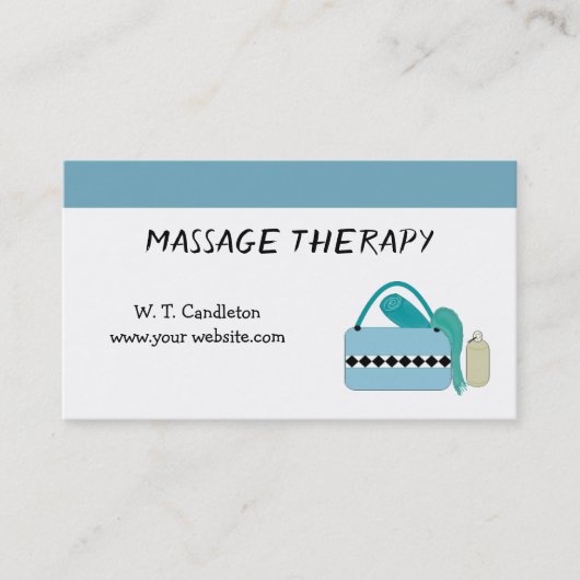 Massage Therapy Business Card Visitenkarte (Vorderseite)