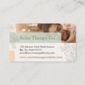 Massage Therapy Business Card Visitenkarte (Vorderseite)