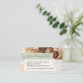 Massage Therapy Business Card Visitenkarte (Stehend Vorderseite)