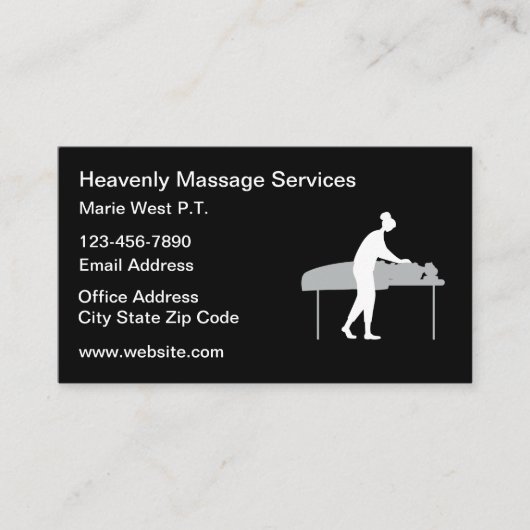 Massage Therapy Classic Business Cards Visitenkarte (Vorderseite)