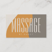 Massage Therapy Earth Tones Rustikale Visitenkarte (Vorderseite)