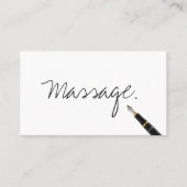 Massage Therapy Einfach handschriftlich Visitenkarte (Vorderseite)