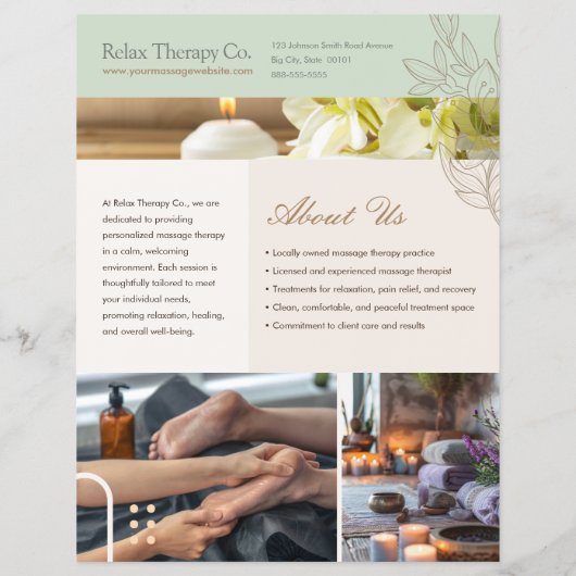 Massage Therapy Flyer Template (Hinten)