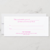 Massage Therapy Geschenkgutschein Lotus Blume (Rückseite)