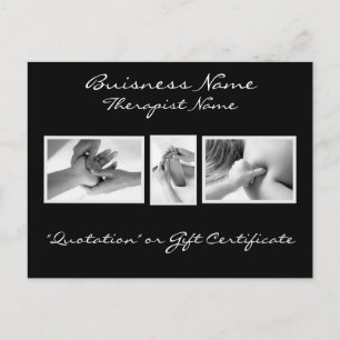 Massage Therapy Gift Card Postkarte