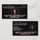 Massage Therapy Glitzer Skriptbehandlung Hände Visitenkarte (Vorne/Hinten)